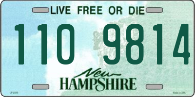 NH license plate 1109814
