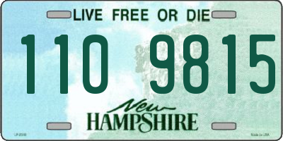NH license plate 1109815