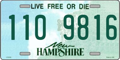 NH license plate 1109816