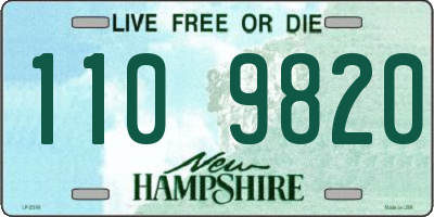 NH license plate 1109820