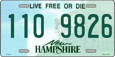 NH license plate 1109826