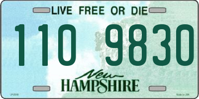 NH license plate 1109830