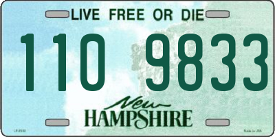 NH license plate 1109833