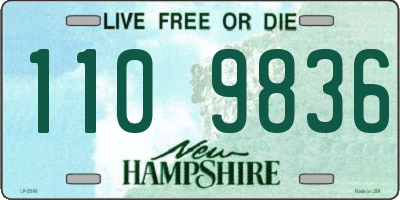 NH license plate 1109836