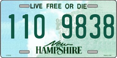 NH license plate 1109838