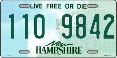 NH license plate 1109842