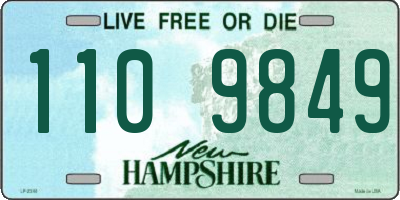 NH license plate 1109849