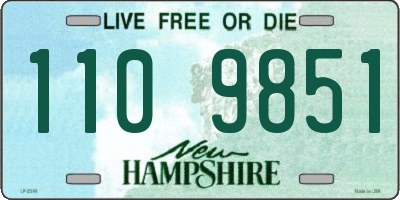 NH license plate 1109851
