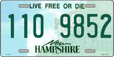NH license plate 1109852