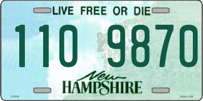 NH license plate 1109870