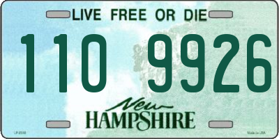 NH license plate 1109926