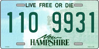 NH license plate 1109931