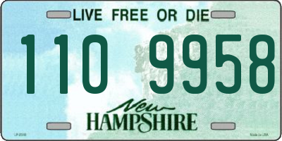 NH license plate 1109958