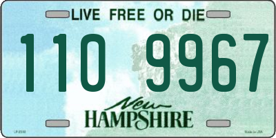 NH license plate 1109967