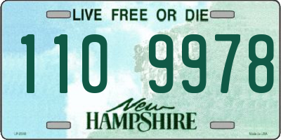 NH license plate 1109978