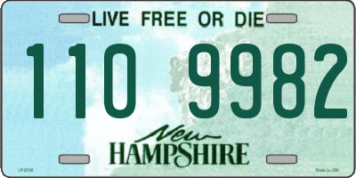NH license plate 1109982