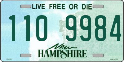 NH license plate 1109984