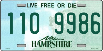 NH license plate 1109986