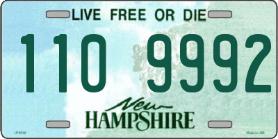 NH license plate 1109992