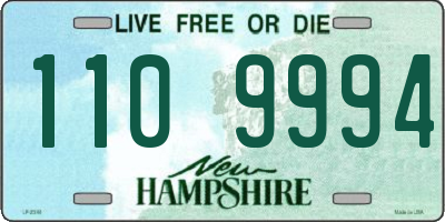 NH license plate 1109994