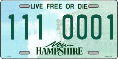 NH license plate 1110001