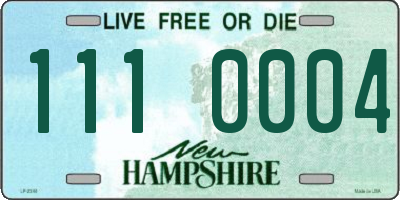 NH license plate 1110004