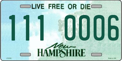 NH license plate 1110006
