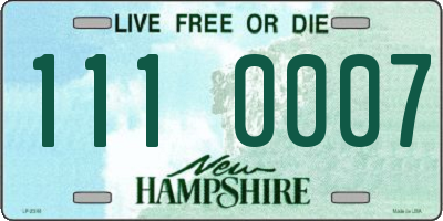 NH license plate 1110007