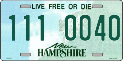 NH license plate 1110040