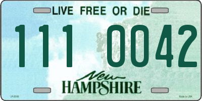 NH license plate 1110042