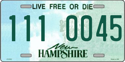 NH license plate 1110045