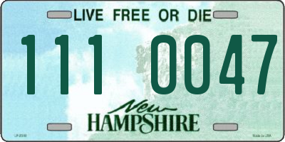 NH license plate 1110047
