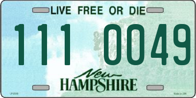 NH license plate 1110049