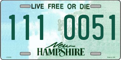 NH license plate 1110051