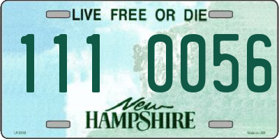 NH license plate 1110056