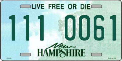 NH license plate 1110061