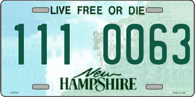 NH license plate 1110063