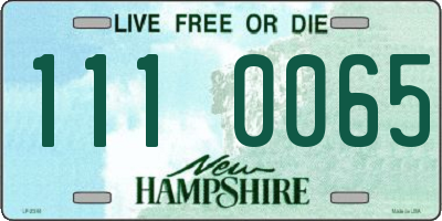 NH license plate 1110065