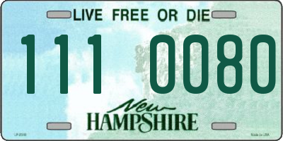 NH license plate 1110080