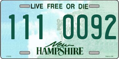 NH license plate 1110092
