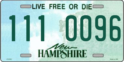 NH license plate 1110096
