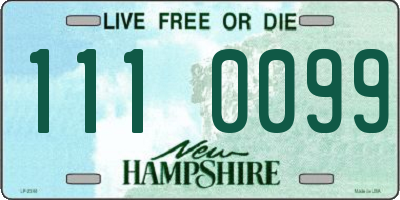 NH license plate 1110099