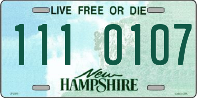 NH license plate 1110107