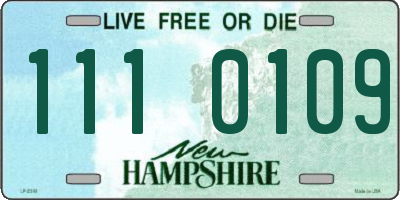 NH license plate 1110109