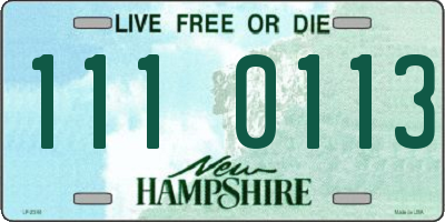 NH license plate 1110113