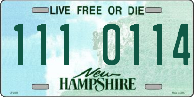 NH license plate 1110114