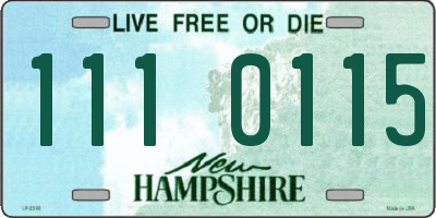 NH license plate 1110115