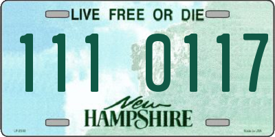 NH license plate 1110117