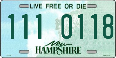 NH license plate 1110118