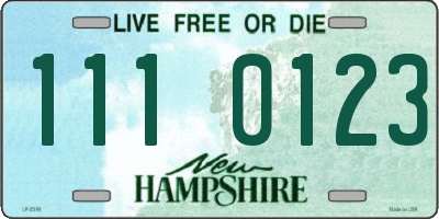 NH license plate 1110123